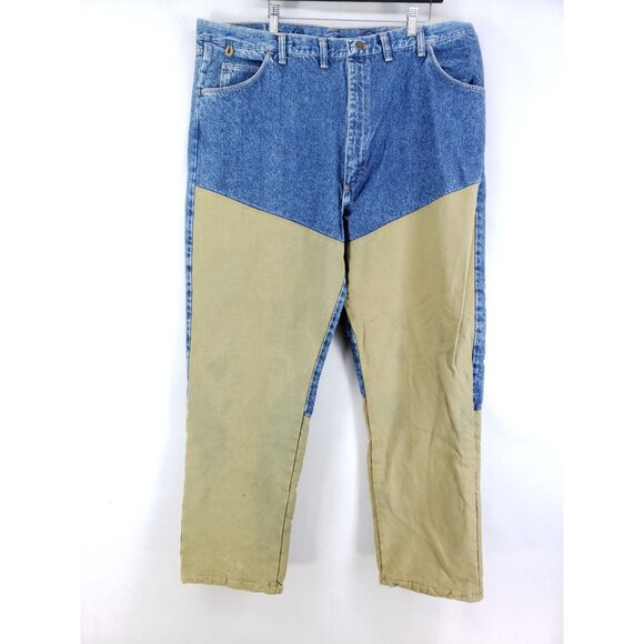 Wrangler Briar Brush Guard Jeans Mens Size 44x32 Vintage Hunting Wear - Picture 1 of 9